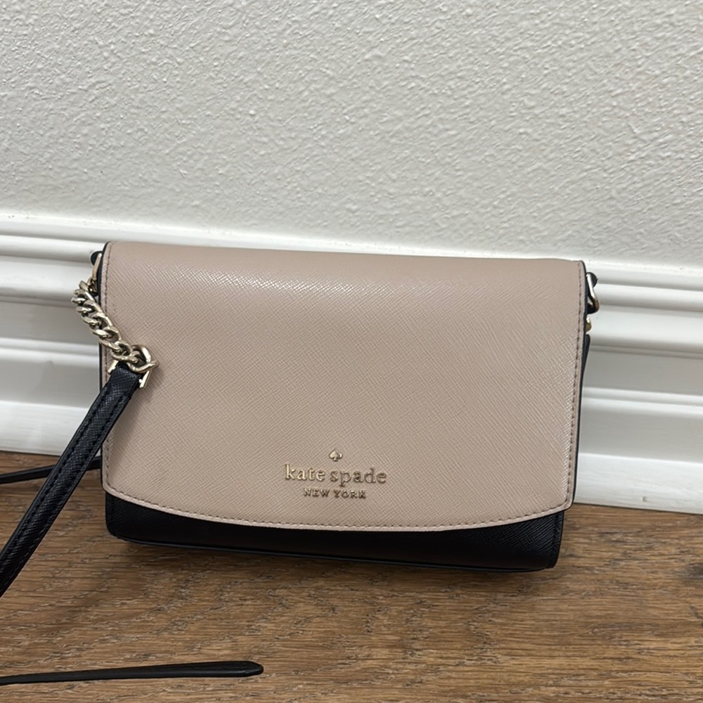 Kate Spade Cream and Black Crossbody Bag